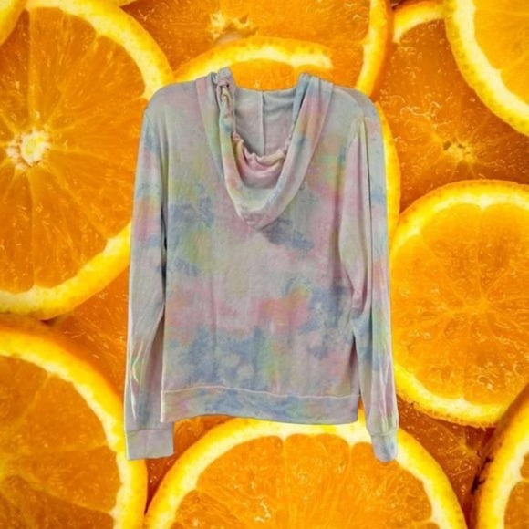 Victoria's Secret Pink Tie Dye Hooded Zipper Sweatshirt‎ - Picture 2 of 4